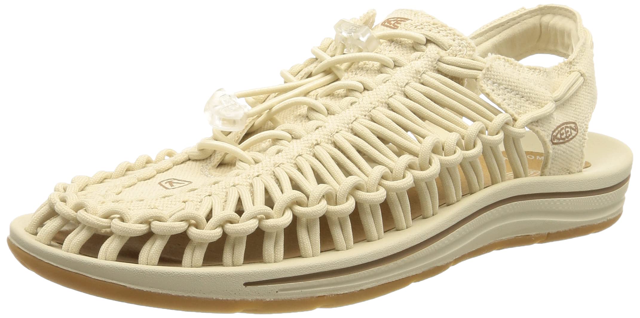 KEENMen's Uneek Classic Two Cord Sandals, Natural Canvas/Birch, 11