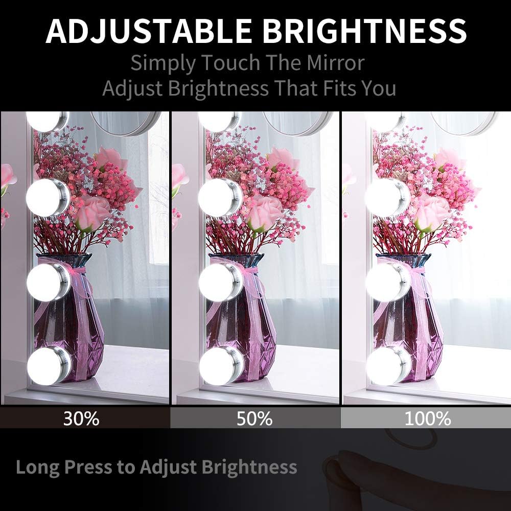 One-Day Sale: Up to 50% Off BEAUTME Vanity Mirror with Lights,Lighted Mirror for Dressing Room,Tabletop or Mounted Wall Mirror,Detachable 10X Magnification Spot Cosmetic Mirror (CPL606H-14) Best Deal Cheap 🛒 BEAUTME Vanity Mirror with Lights,Lighted Mirror for Dressing Room,Tabletop or Mounted Wall Mirror,Detachable 10X Magnification Spot Cosmetic Mirror (CPL606H-14)