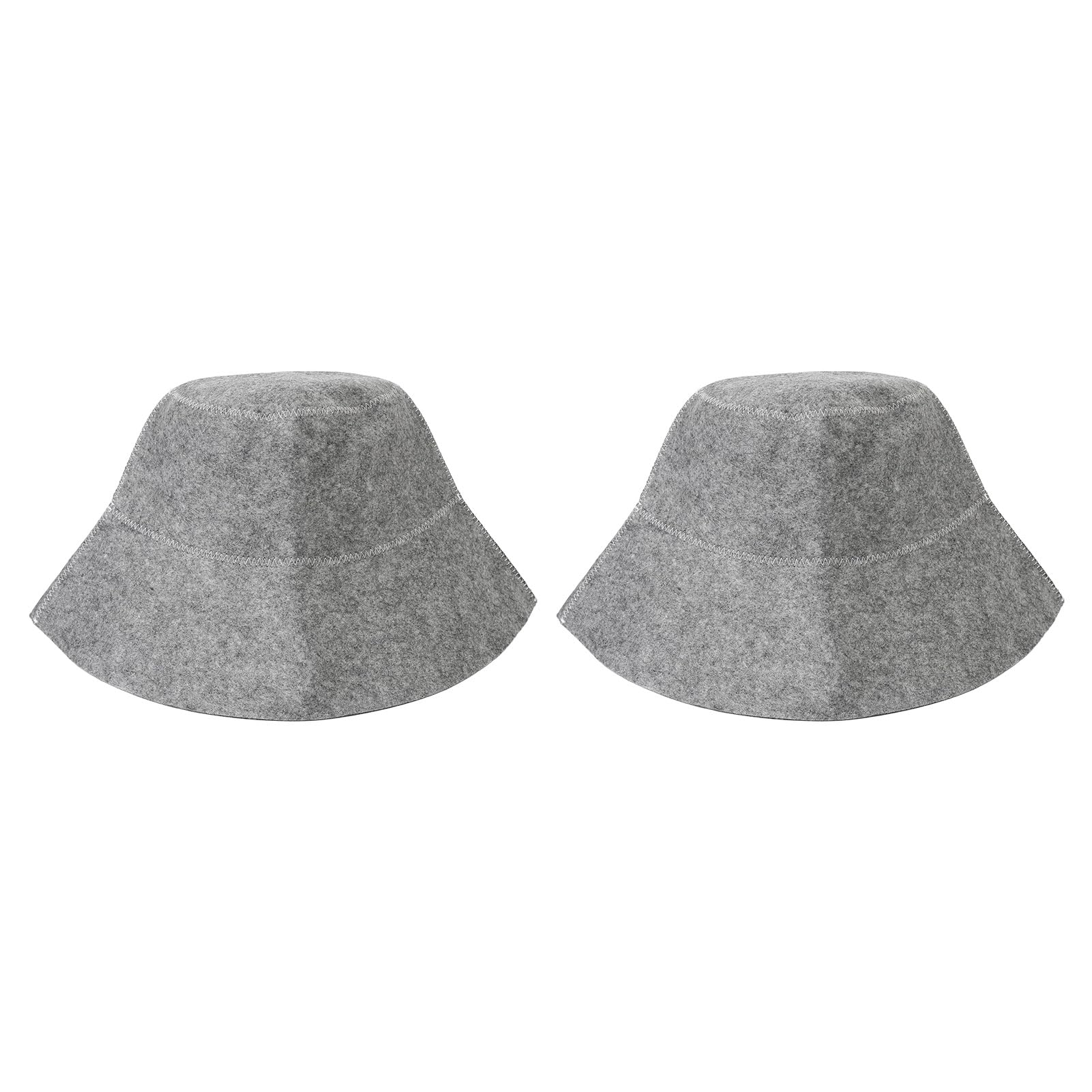 Dioche 2PCS Sauna Hats Comfortable Water Absorption Breathable Felt Shower for Bath Accessories Gray, Hair