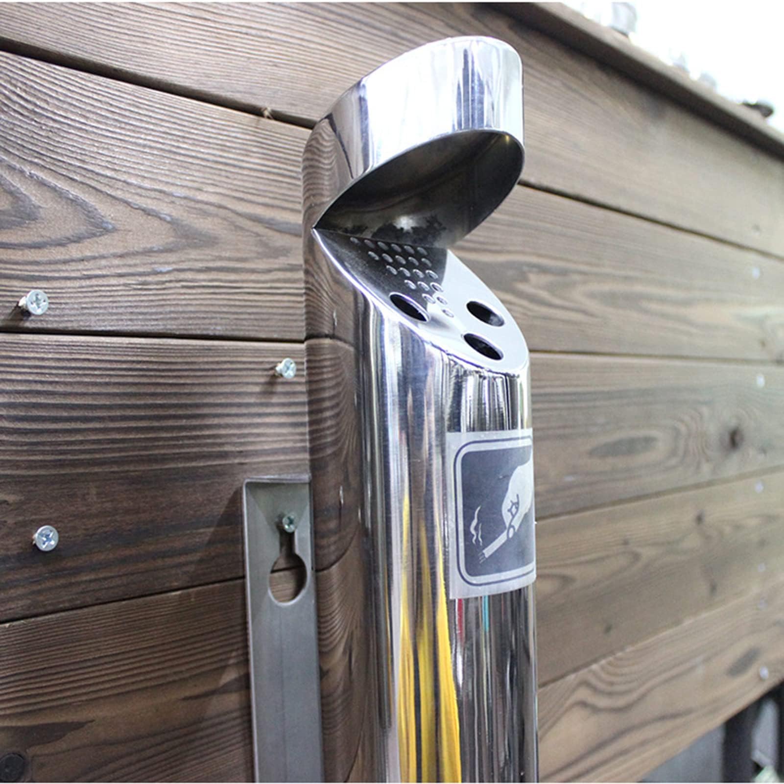 Posacenere da parete in acciaio inox, per uso interno ed esterno in pub, bar, uffici, ristoranti e caffetterie
