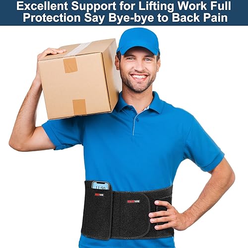 Miniatura 7 de Cinturón de apoyo para la espalda, cinturón de protección de cintura para aliviar el dolor, escoliosis, ciática, hernia de disco, cinturón de