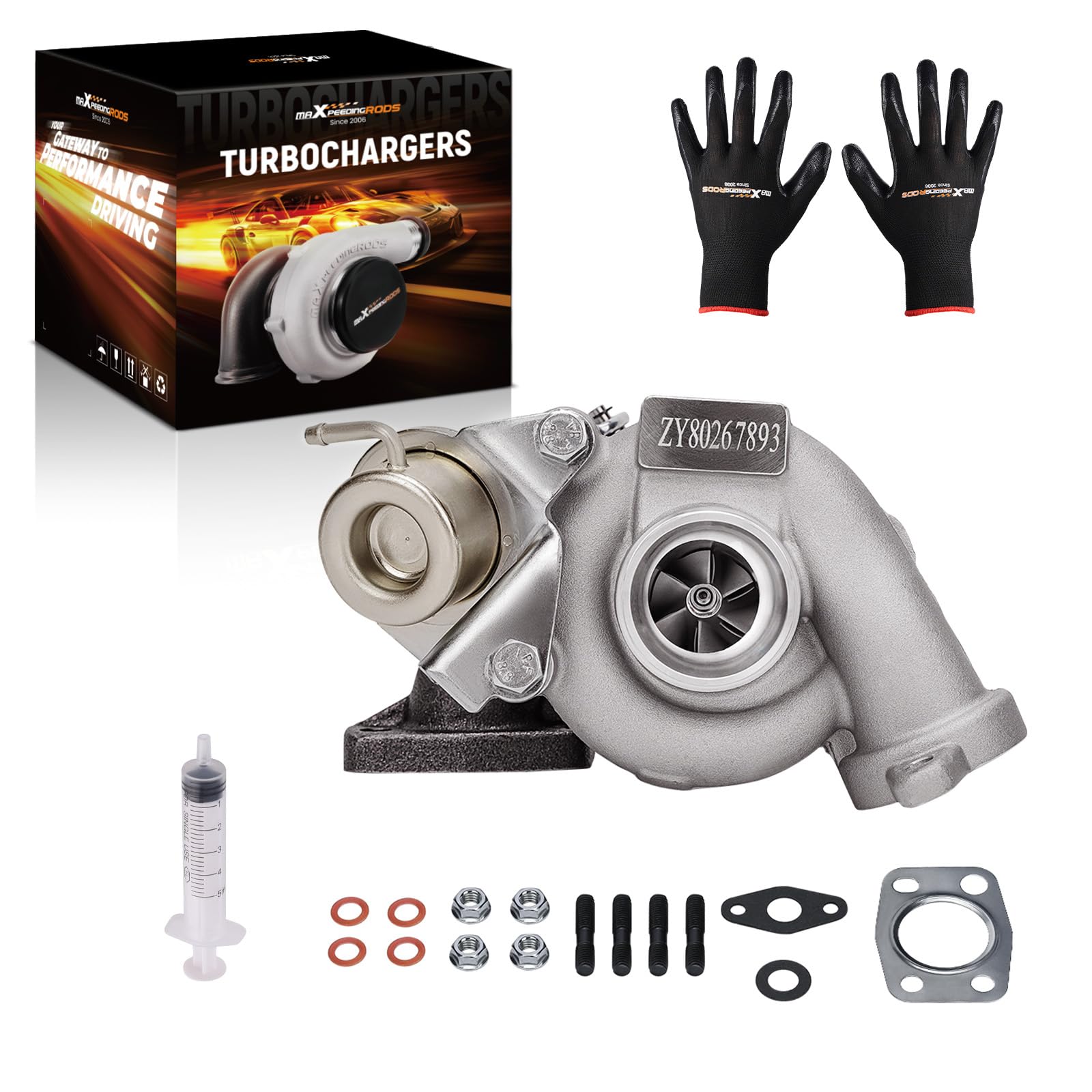 maXpeedingrods TD025 Turbo Turbocompressore per 207 307 308 Expert Partner 1.6 HDi 1.6L DV6 B / DV6 ATED4 49173-07508 4917307508 | 1.6 HDi 1.6L DV6 B / DV6 ATED4 49173-07508 4917307508