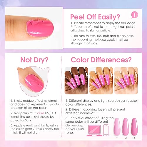 Miniatura 60 de ROSALIND Juego de esmaltes de uñas de gel color marrón nude, 12 colores blanco, nude marrón, esmalte de gel clásico para regalo de arte de uñas 12