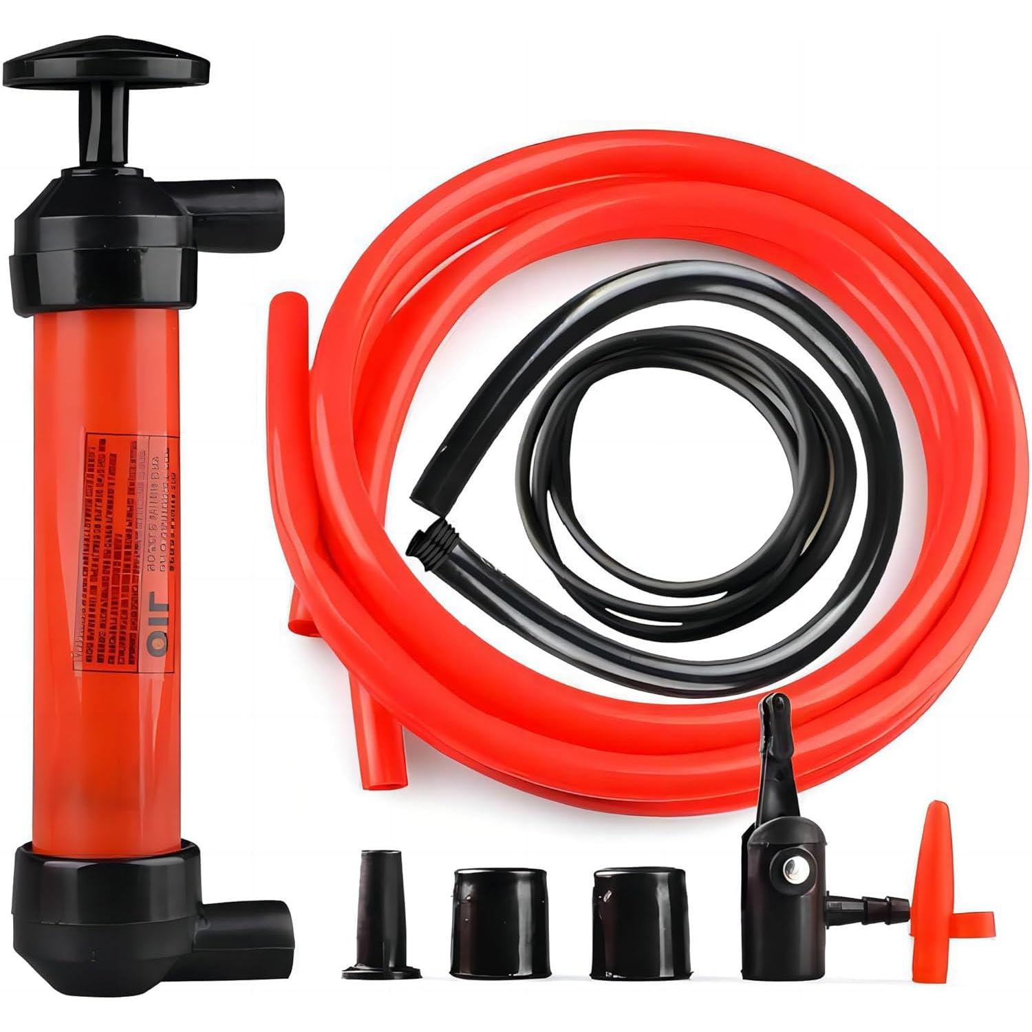 X spring Manual Fuel Transfer Pump, Multi-Purpose Siphon Transfer Pump Kit, Gasoline Siphon Hose Pump, Fluid Extractor Siphon Transfer Pump, Suitable for Gasoline Liquid Oil Air and Automotive