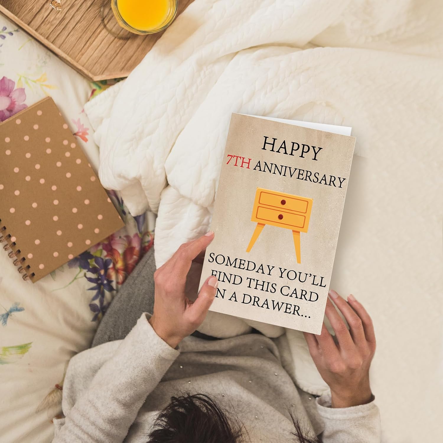 Happy 7 Year Anniversary Card Gifts for Him Her, Funny 7th Wedding Anniversary Card for Couple Husband Wife, Best Copper Aday Gifts for Men Women - Image 6