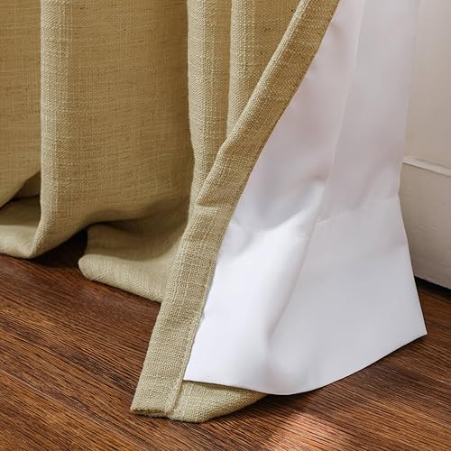 Miniatura 30 de Drapifytex Cortina plisada de lino sintético, cortina para oscurecer la habitación, 56 pulgadas de ancho x 96 pulgadas de largo, cortina de cobre 26