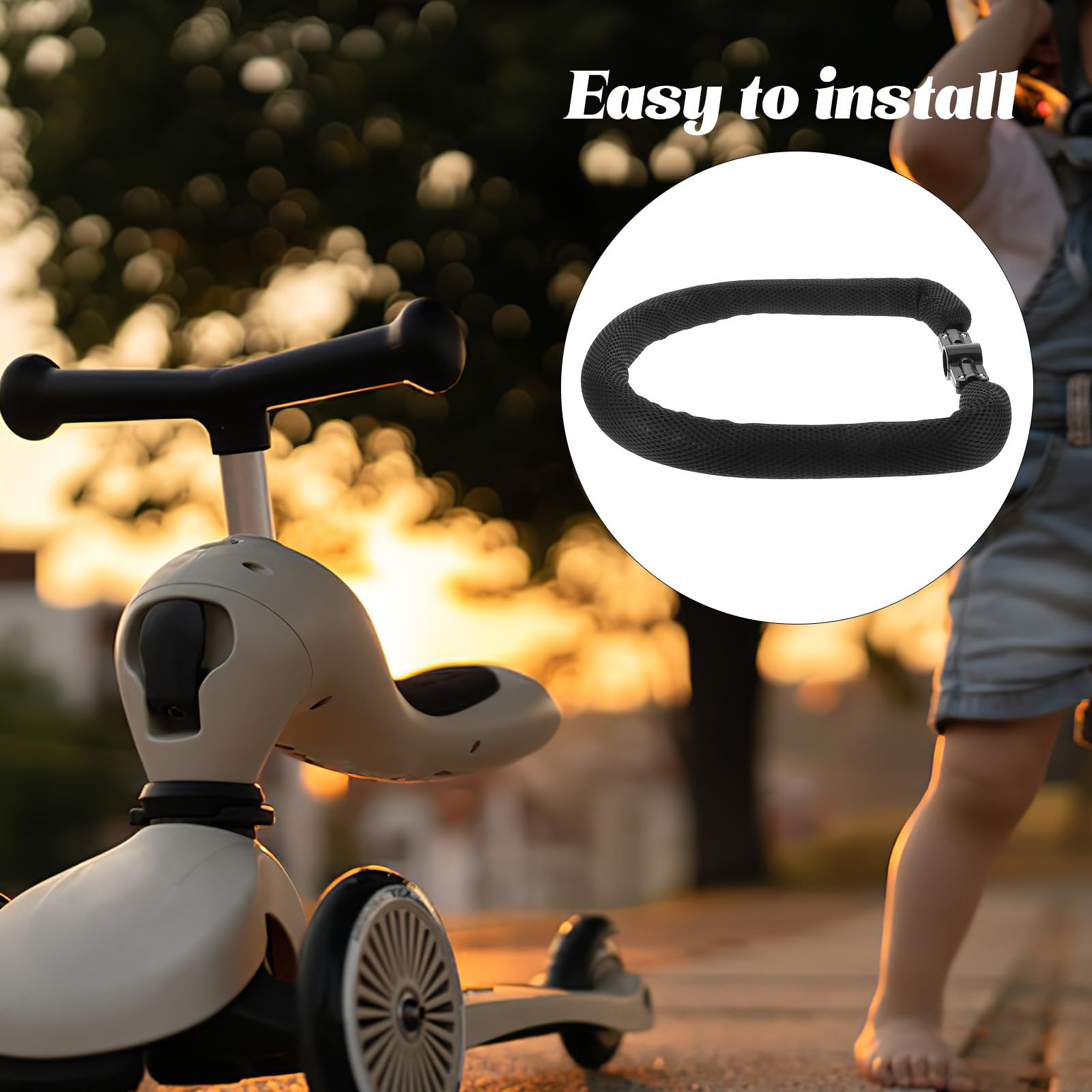 Ciieeo Scooter Schutzgeländer Verstellbar Universeller Kinderroller Querstange aus Robustem Flexiblem Material Kinderwagengriff Zubehör für Sicheren Halt und Einfache Montage