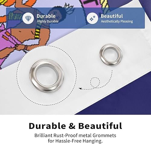 Miniatura 4 de Bandera de la nación Chickasaw de 2 x 3 pies, poliéster duradero de doble cara, divertida pancarta decorativa para exteriores, bandera de bienvenida