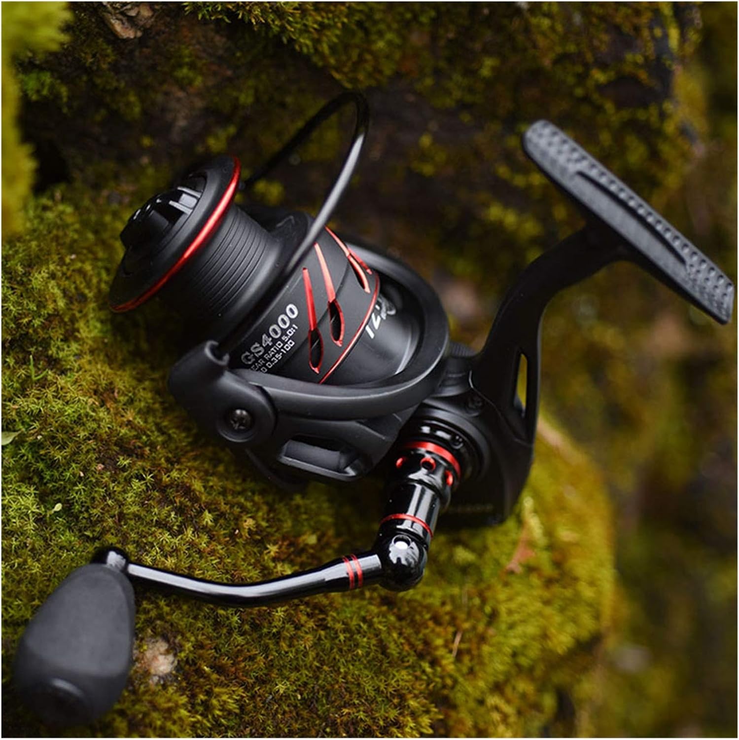 Fishing Reels Fishing Reel Full Metal Spool Spinning Reel 5.0:1 Max Drag 10Kg Power Smooth Sea Carp Fishing Reel Black for Inshore Boat Rock Freshwater Saltwater