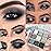 AMY\'S DIARY Black Smokey Silver Glitter Shimmer Eye Eyeshadow Makeup Palette,9 Colors Cool Toned Matte Glitter Make Up Black Radiance Eyeshadow Palette Sombras De Ojos Profesional(A)