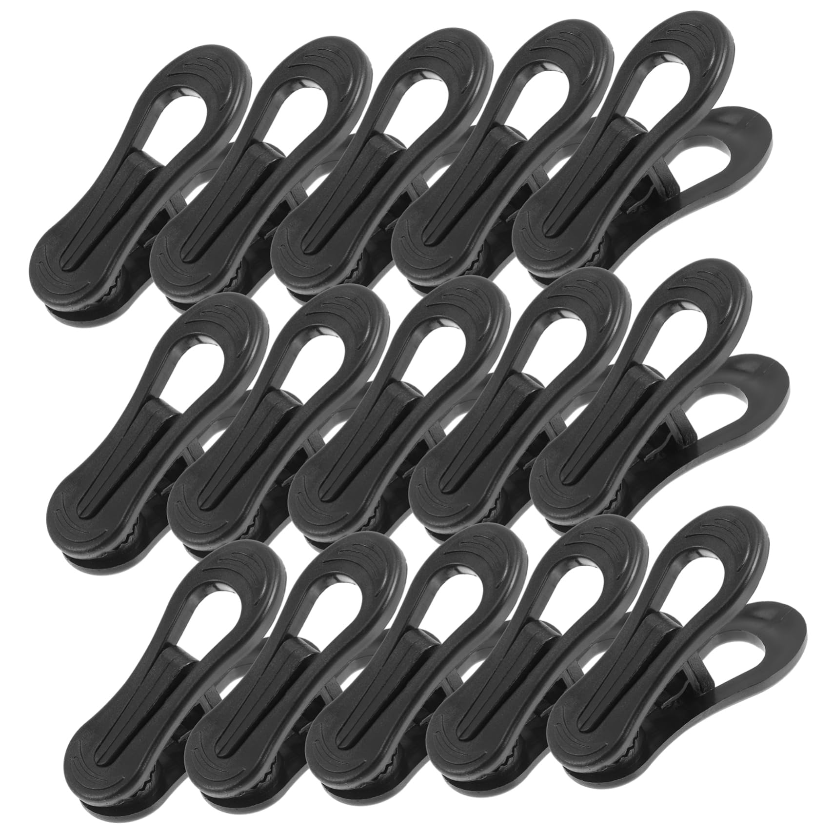 50 Stück Kleiderbügelclips Schwarze, aus Kunststoff für Kleidung | Starker Halt, Flexibles Verschieben, Ordnung im Schrank, Geeignet für Krawatten und Trocknen Draußen