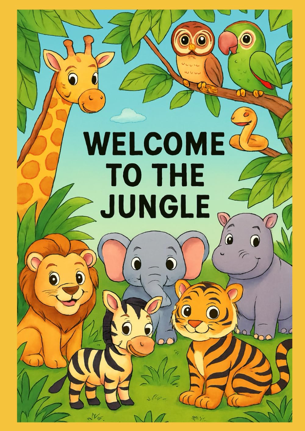 "Welcome to the Jungle": Coloring Book for Kids