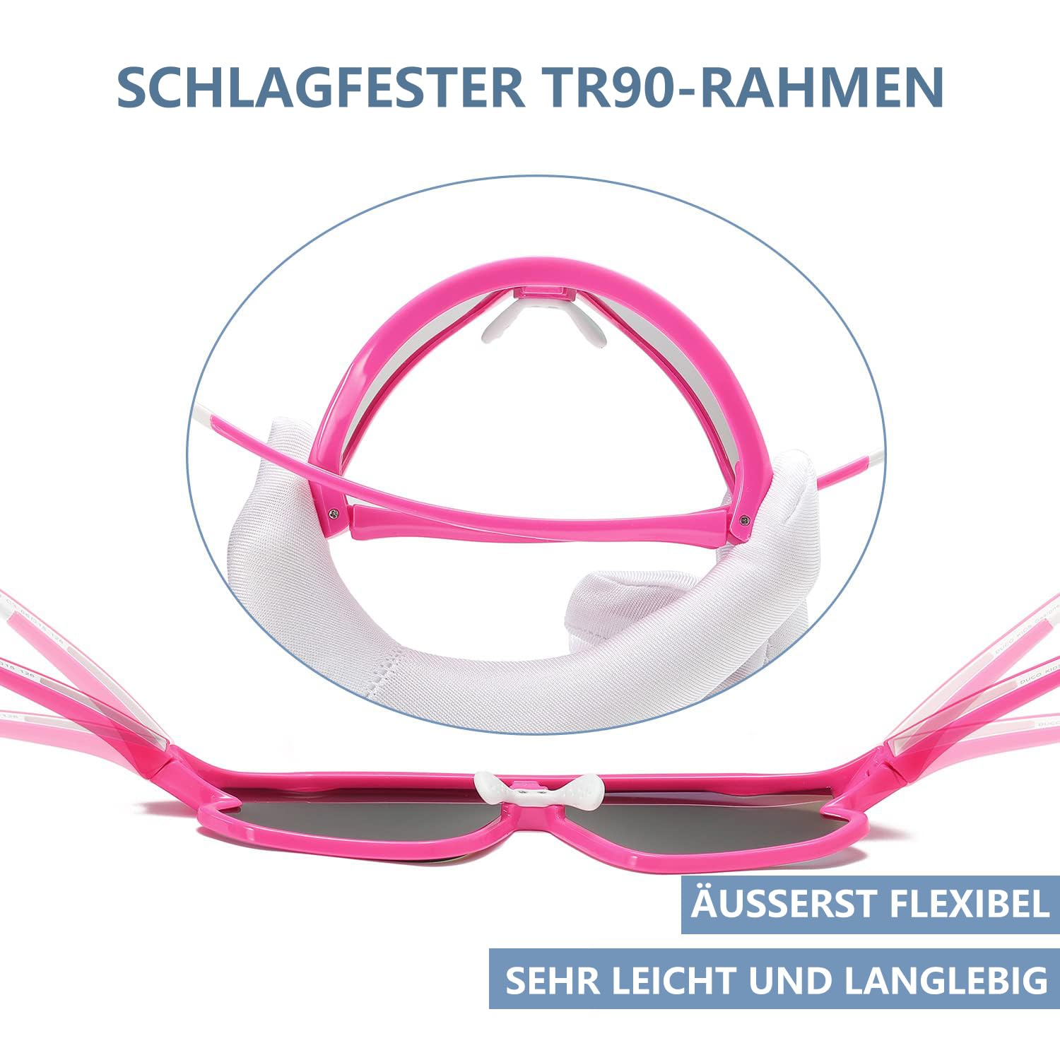 DUCO DK268 Lunettes de soleil légères pour enfant garçon/fille, avec monture TR90, UV 400, pour le sport, le cyclisme, le baseball