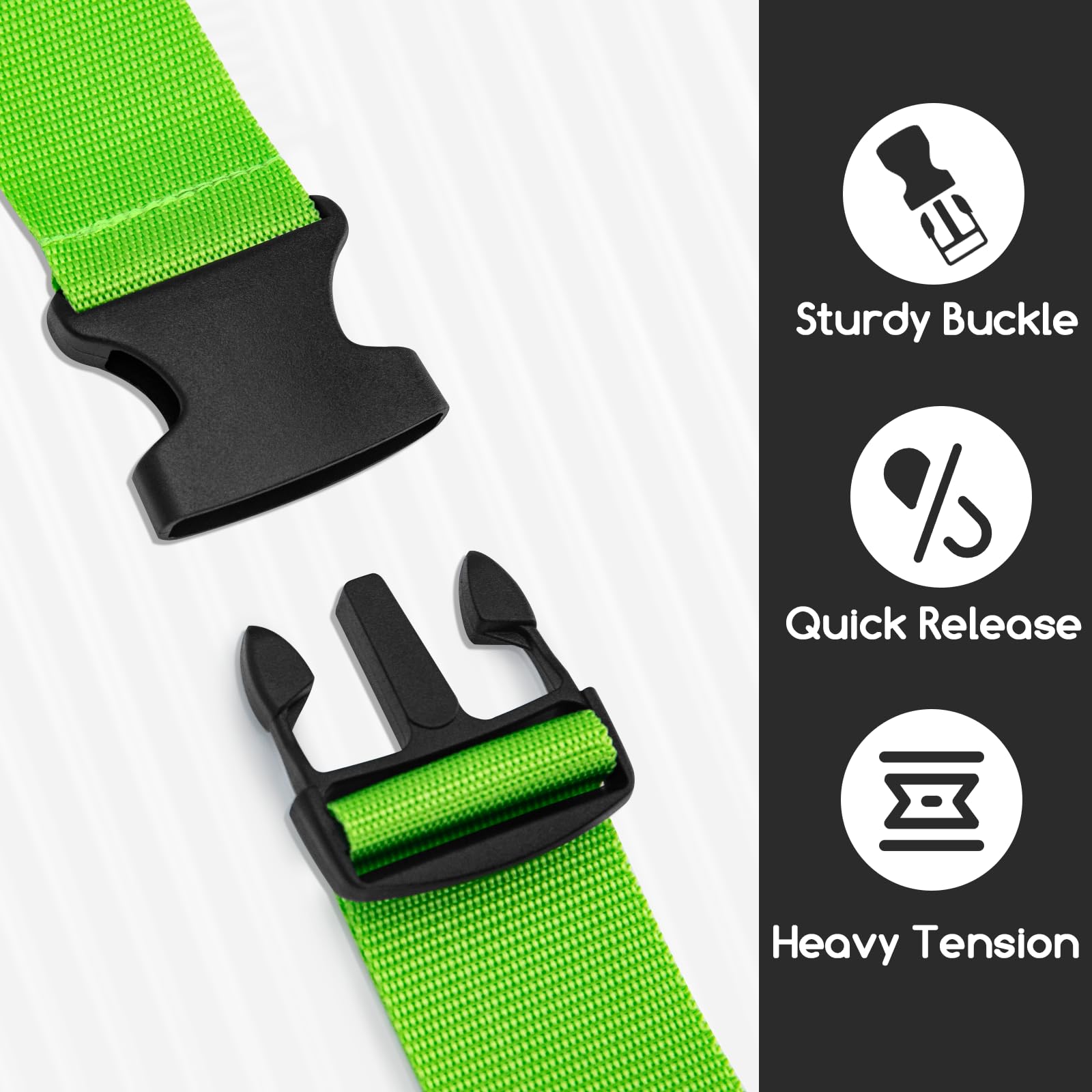 OW-Travel Sangle De Valise Sangle Croisée Sangle De Bagage Pour Valises (Jaune : 1