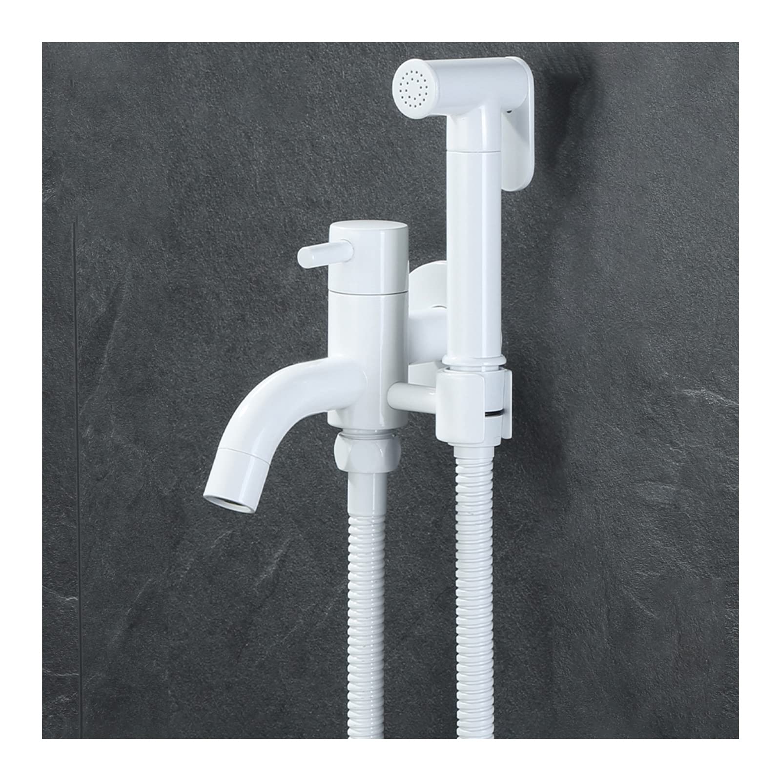 Hand-Bidet-Sprühgerät Für Die Toilette, Weißes Kaltwasser-Tuch-Windel-Sprühset, Messing-Badezimmer-Bidet-Sprühset Für Damenhygiene, Baden Von Haustieren