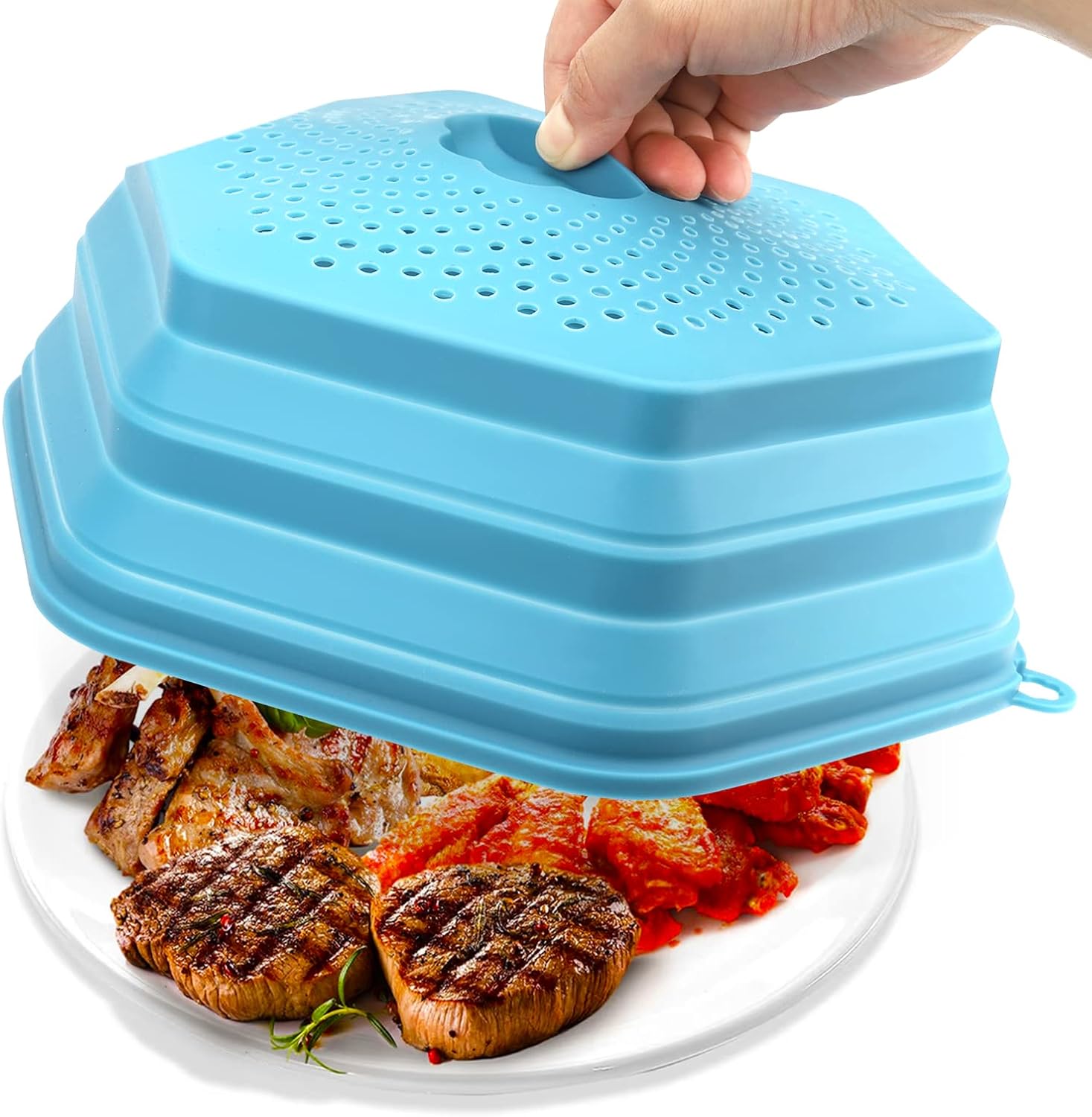 Silicone Microwave Cover for Food Splatter Collapsible