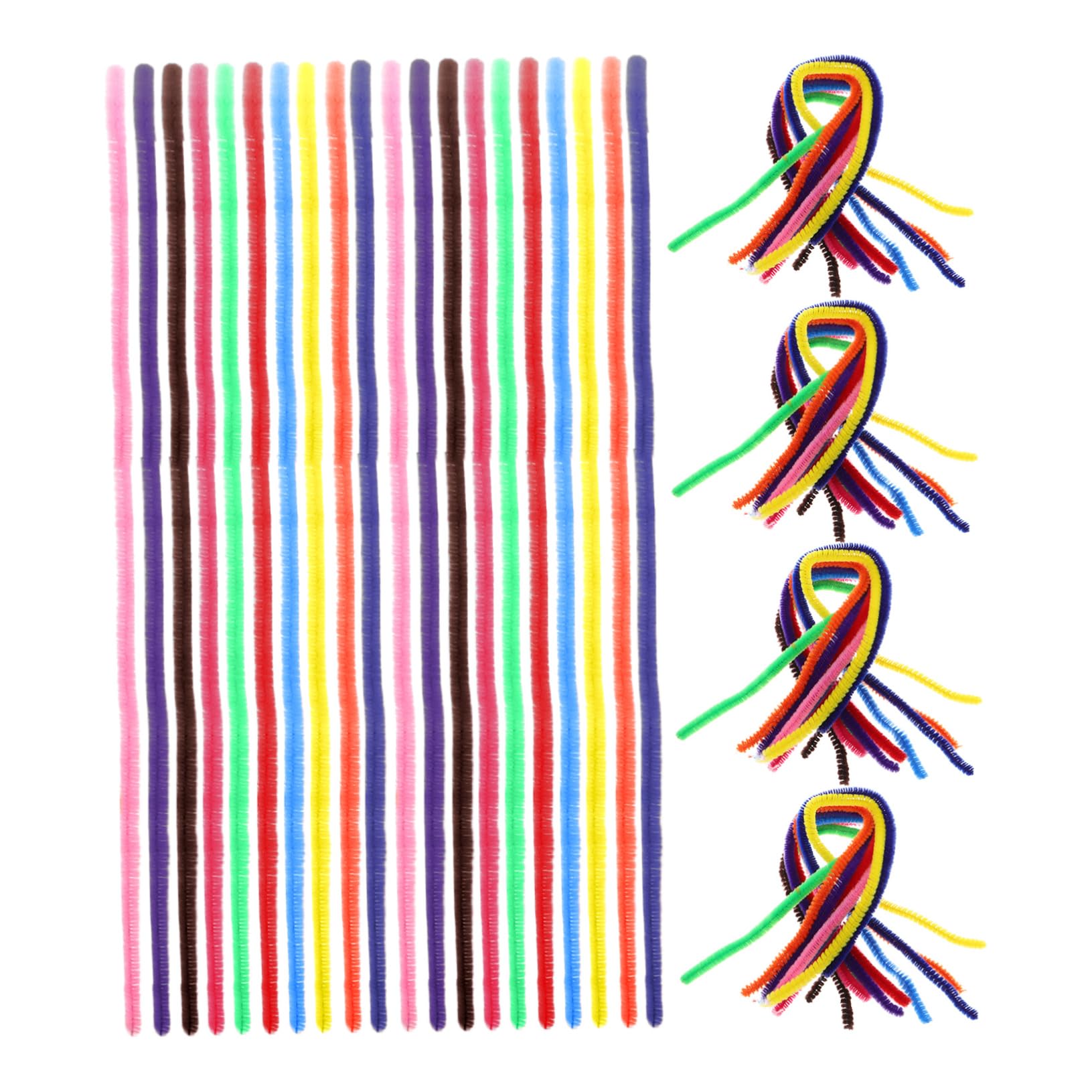 OSALADI DIY Art Supplies: 300pcs Pipe Cleaners Chenille Stems Multi- for Creative Projects Classroom Use Flower Craft