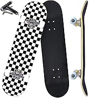 ANYFUN Pro Complete Skateboard 31x8 for Beginners Kids Adults - 7-Layer Canadian Maple Double Kick, ABEC-11 Bearings