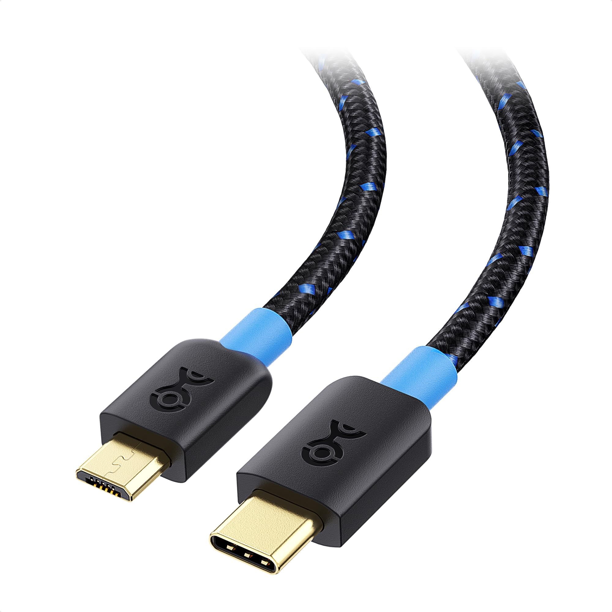 Cable Matters USB 2.0 Type C USB-C to Micro B Micro USB Cable with Braided Jacket in Black 3.3 Feet