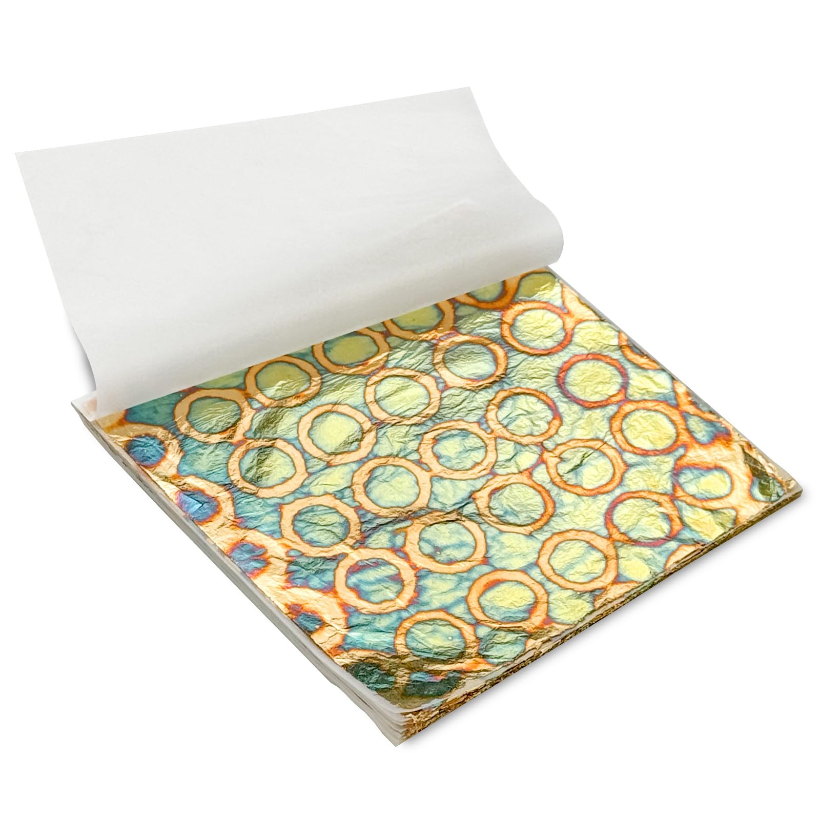 Amazon.com: Sekonow Variegated Gold Leaf Sheets 50pcs, Colorful