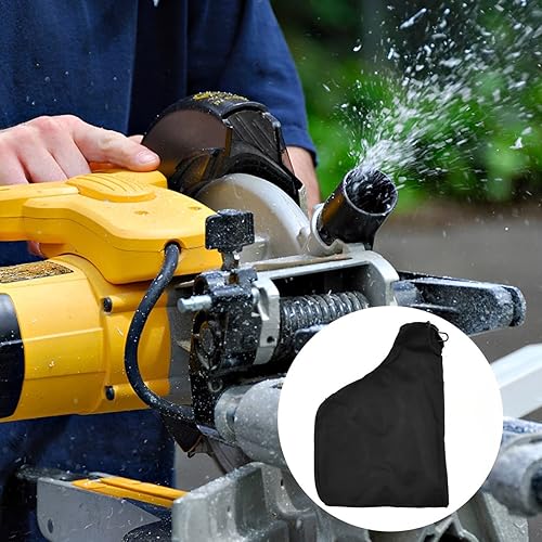 Miniatura 2 de 2 bolsas de recolección de polvo para 225 modelos de sierras ingletadoras, bolsa de polvo negra con cremallera, bolsas de colector de polvo