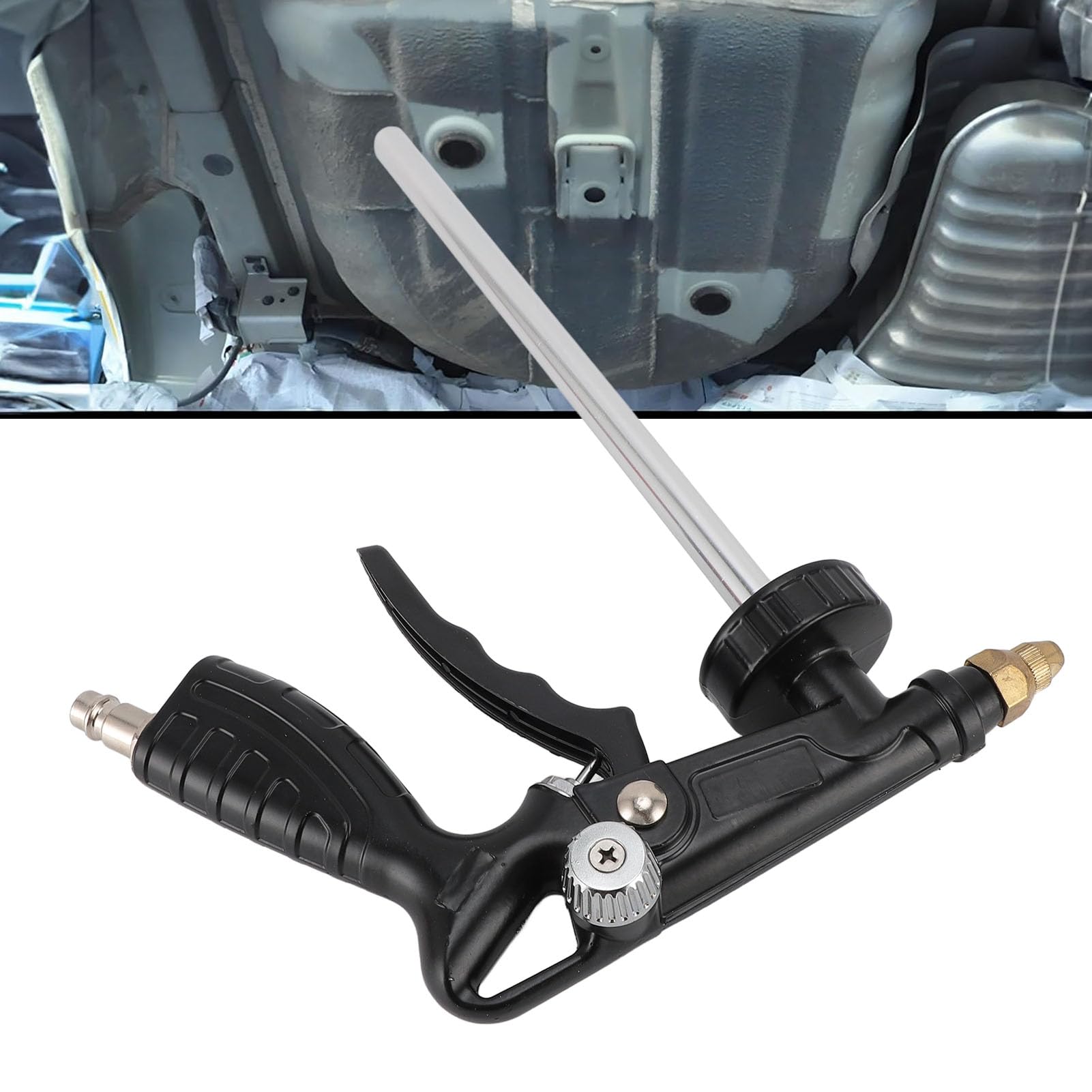 Yosoo Health Gear Pistola a Spruzzo per Sottosmalto Ad Aria Compressa, Acciaio Inossidabile in Alluminio Ramato, per Sottostrato Antiruggine per Autoveicoli con Connessione Rapida, Impugnatura