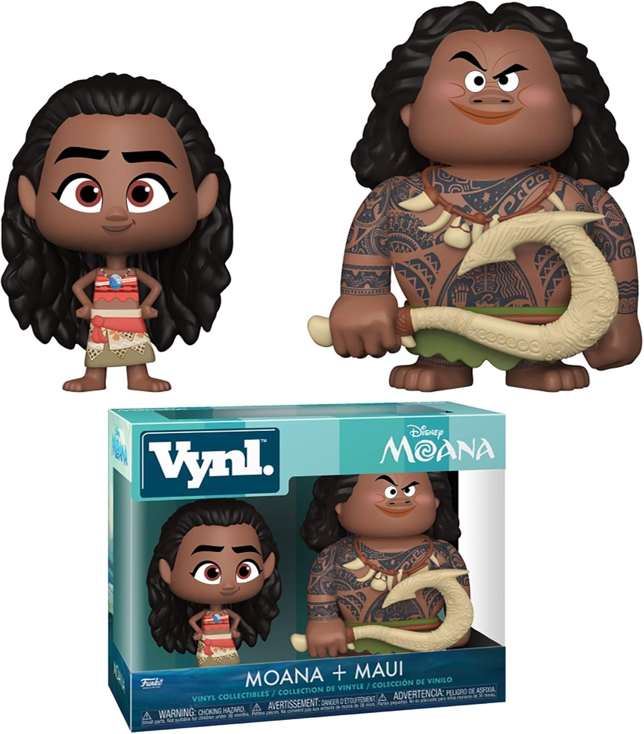 Funko Vynl: Moana - Maui and Moana 2Pack Collectible Figure, Multicolor