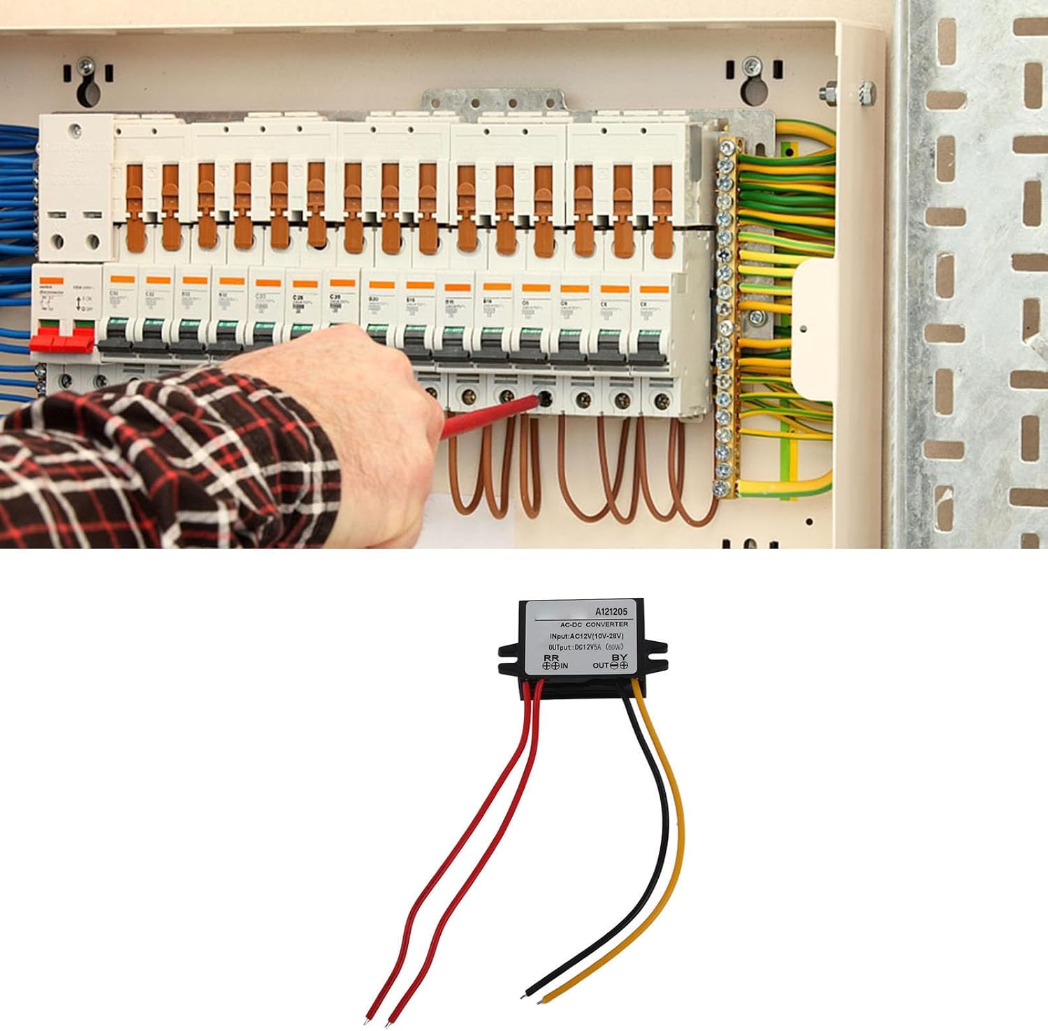 AC to DC Rectifier AC10-28V DC12V AC to DC Converter(5A)