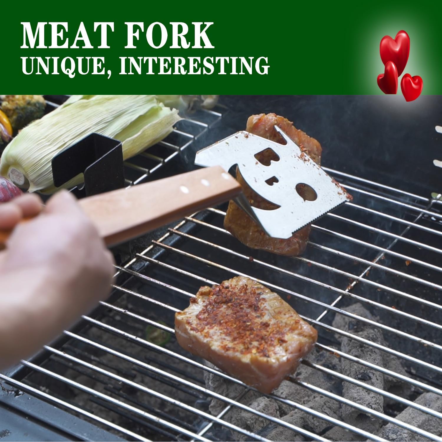 BBQ Gift for Men Dad Husband, Fathers Day Birthday Gifts, 7 in 1 Grill Spatula, Fun BBQ Accessories, Funny Grill Spatula for Outdoor Cooking, Outdoor Cooking Camping Multifunctional Tool