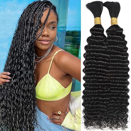 Human Braiding Hair for Boho Braids 110g 20 Inch Deep