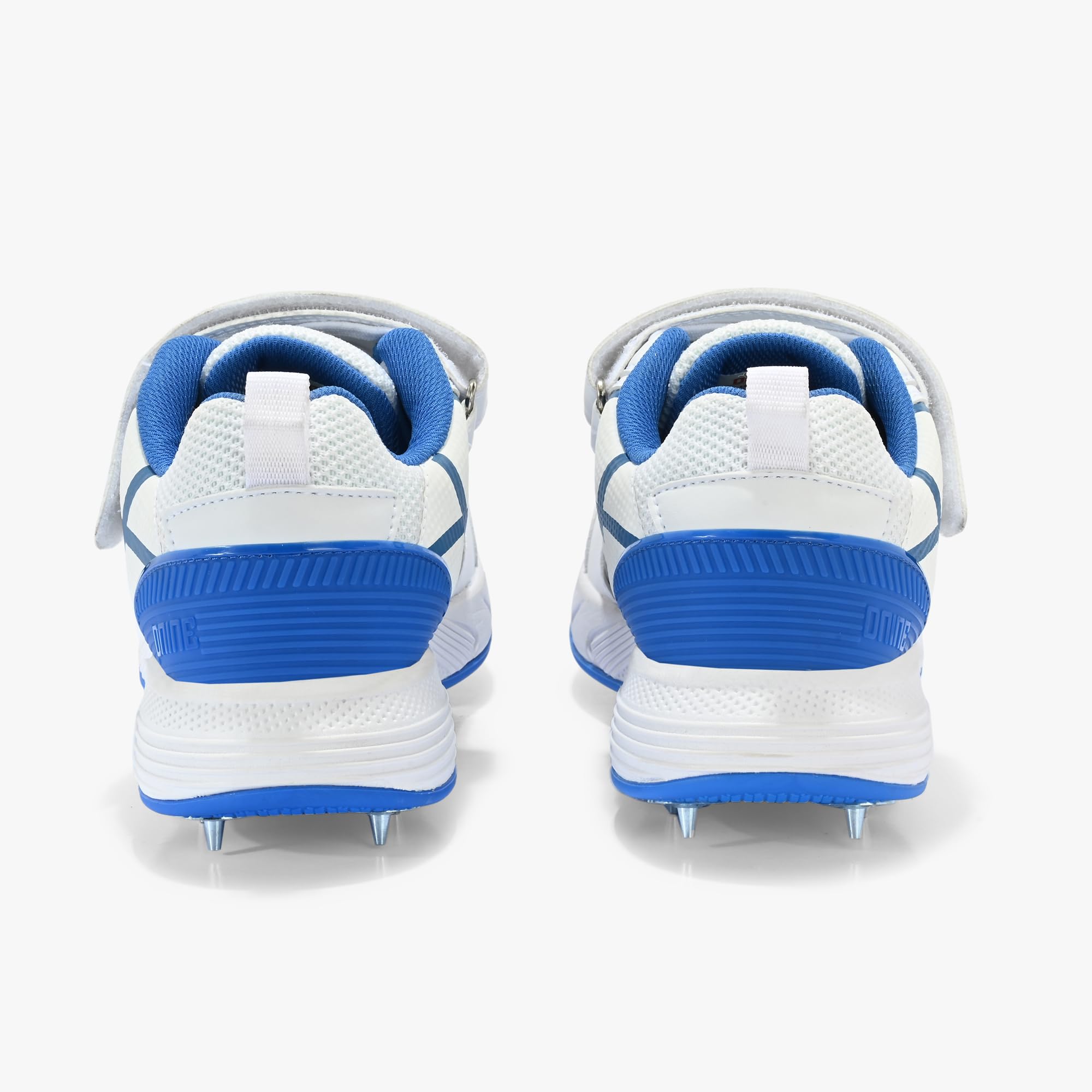 DNINE Classic Men Bowling Spikes Cricket Shoes White/Blue 2