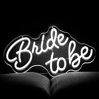 Bride to be Letters LED Wall Sign for Christmas Bridal Shower Bachelorette Engagement Gifts Bride to be Neon Sign LED Logo Wedding Party Neon Light Wall Decor