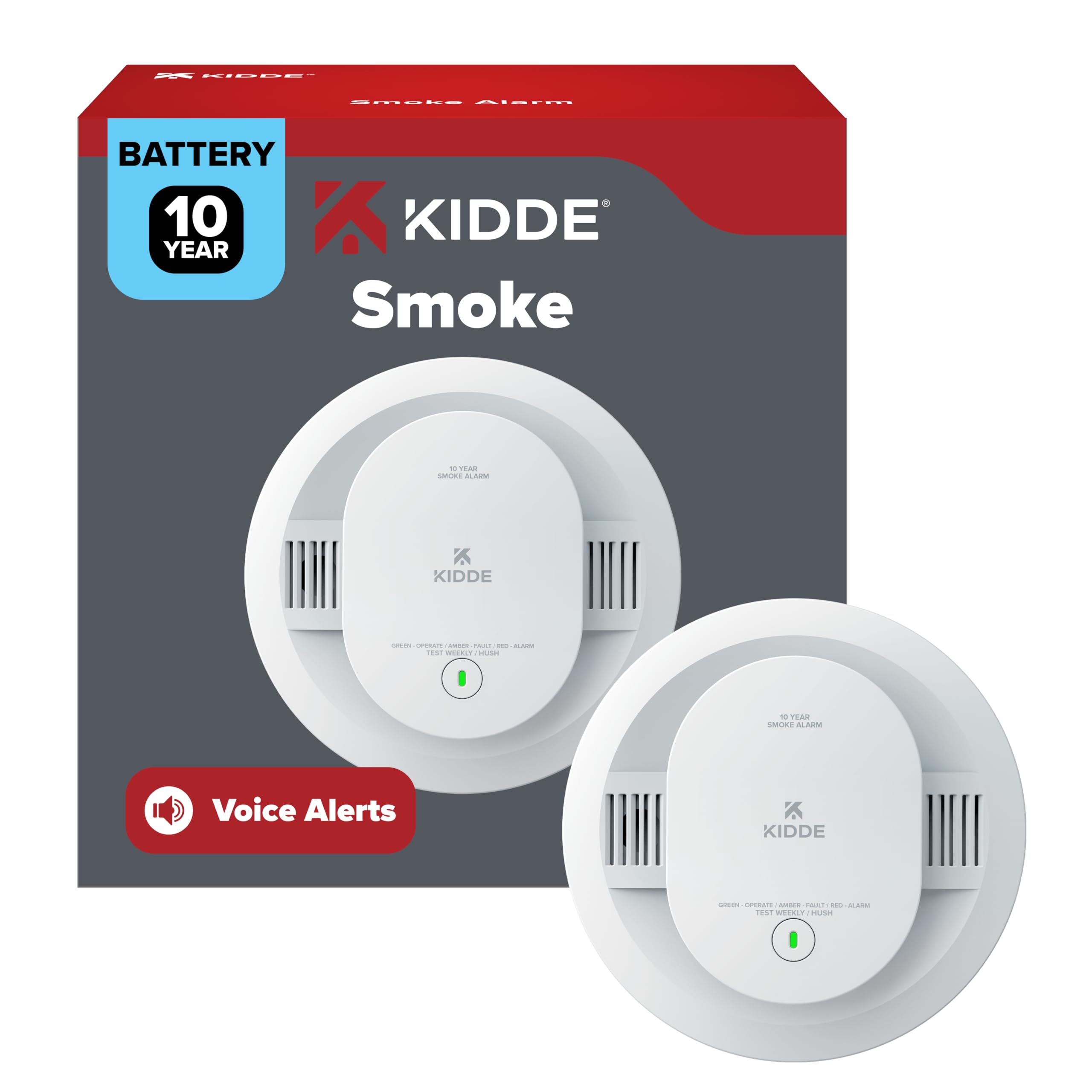 Photo 1 of Kidde Detector, 10-Year Battery-Powered, 20SD10-V, 1 Pack