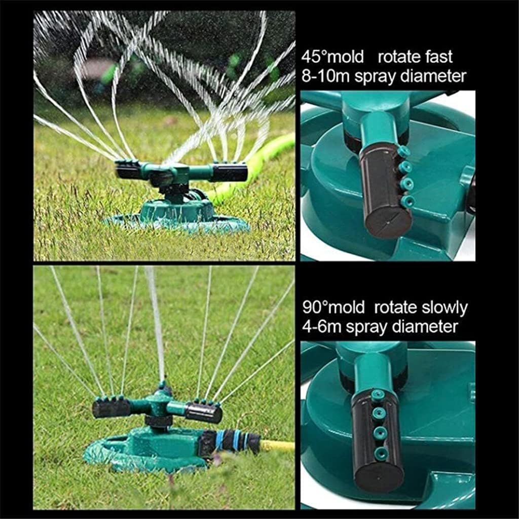 360 Degree Automatic Rotating Watering Grass Lawn Rotary Nozzle Sprinklers 3 Arms Garden Irrigation Supplies Tool