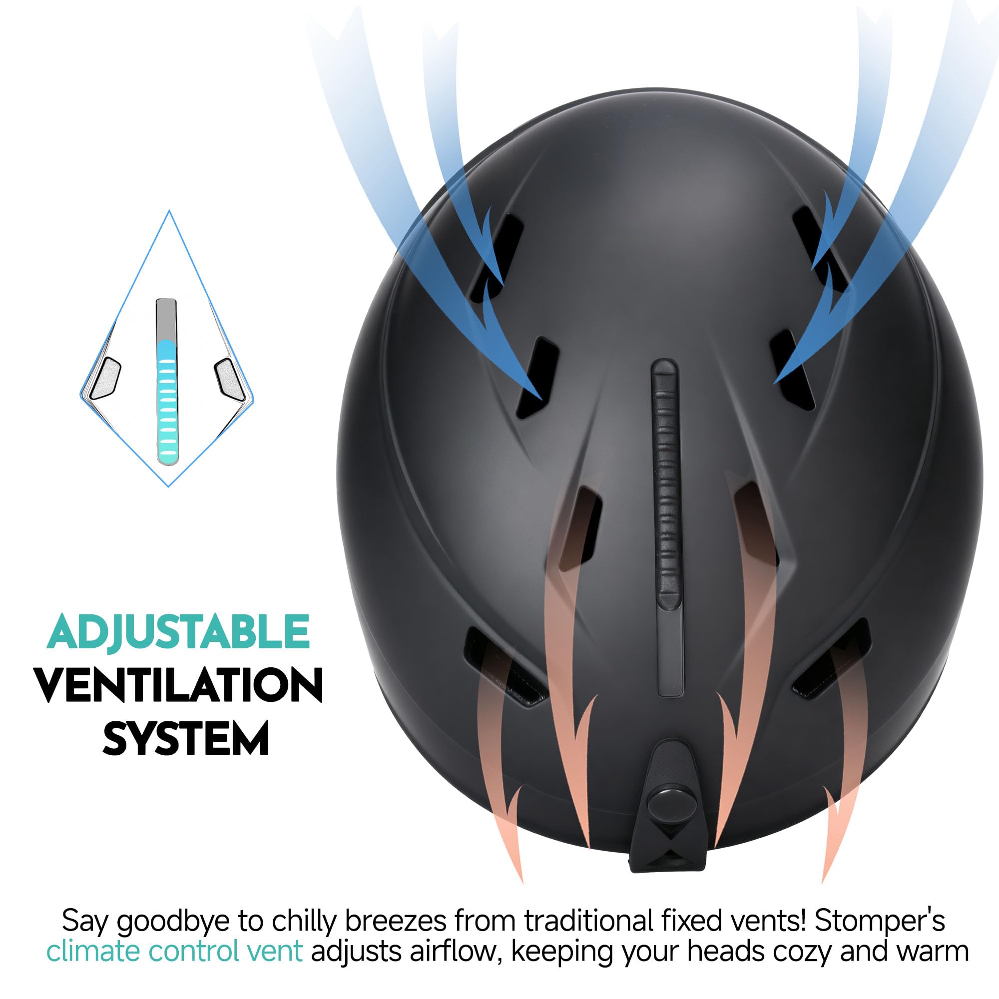 VANRORA Juego de casco y gafas de esquí, casco de snowboard con certificado de seguridad, lentes intercambiables, para hombres y mujeres