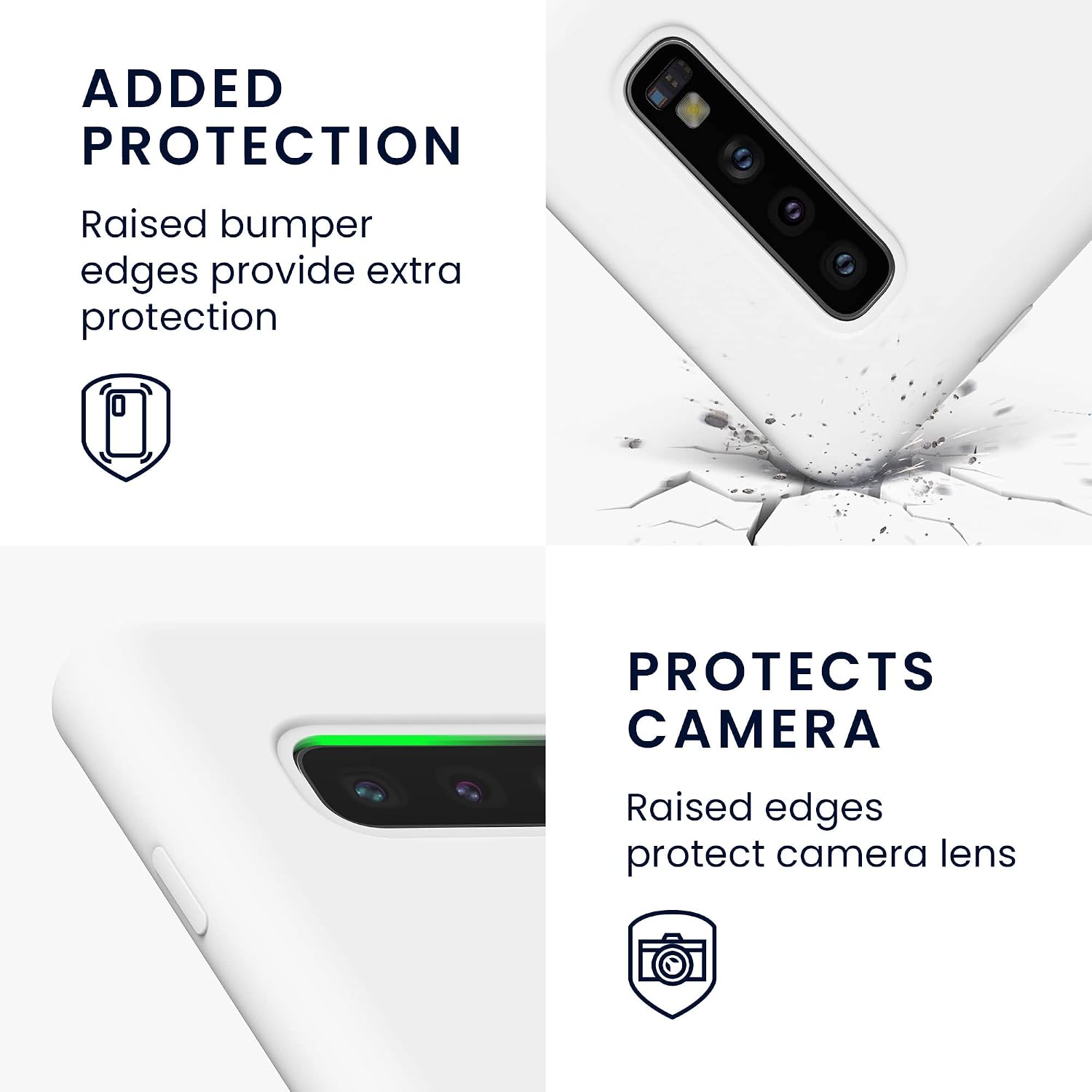 kwmobile Case Compatible with Samsung Galaxy S10 Case - TPU Silicone Phone Cover with Soft Finish - White Matte