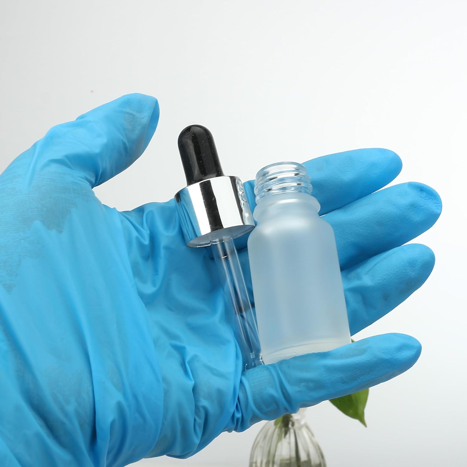 COSIDEA 30 pcs Empty 10ml 0.33oz Frosted glass dropper bottle for oils liquids travel containers essential oil bottles refillable