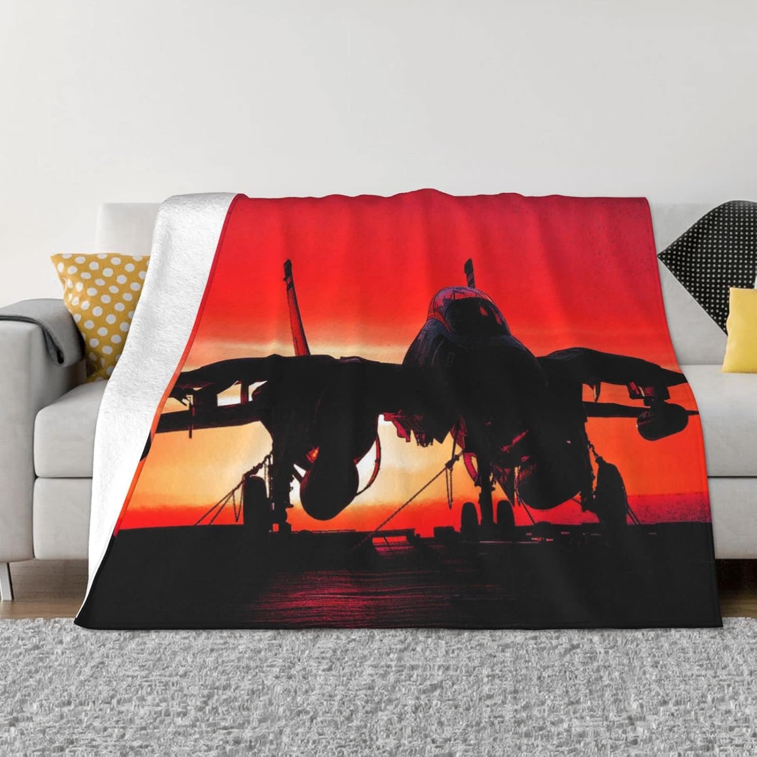 トップガン ソフトフランネル ふわふわ キュート ウォッシャブルマイクロファイバー オールシーズン保温 保温 ファッショナブル 薄く 軽量 快適 毛玉防止グッズギフト お気にいる