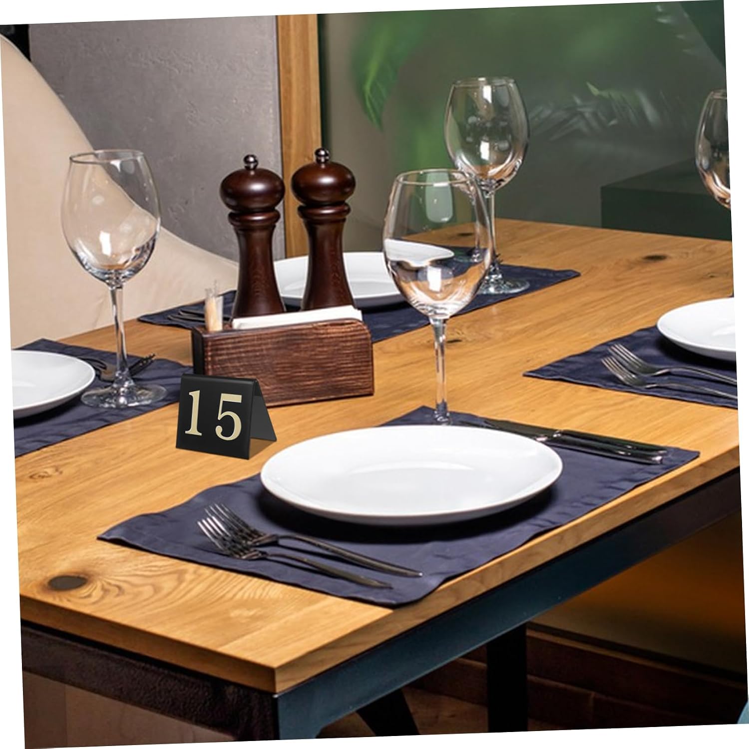 PRETYZOOM 15Pcs Table Number Markers for Restaurants Double Sided Design with Bold Numbers for Detective Parties and Crime Scene Props and Stable Accessory