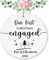 Vista 33 de Adorno personalizado para casados, adornos de Navidad, adorno de compromiso, adorno de boda, regalos de boda, regalos de boda, regalos