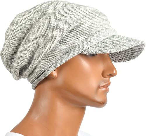 Miniatura 5 de B319 - Gorro de punto vintage con visera para hombre