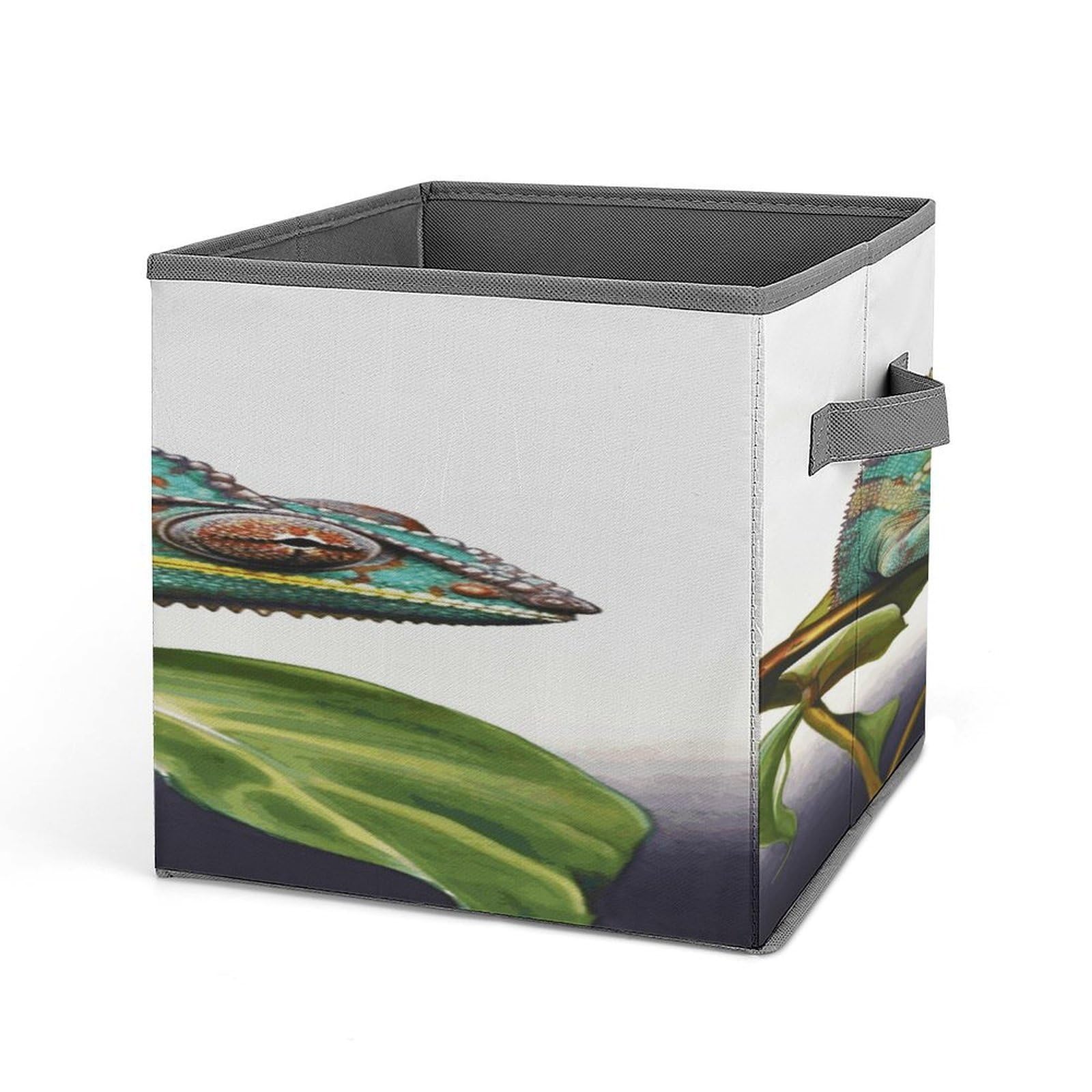 VstaDank Chameleon Storage Bin Collapsible Storage Cubes Organizer Oxford Cloth Storage Box with Dual Handles Large Stackable Closet Storage Bins for Sheets Hat Sweater