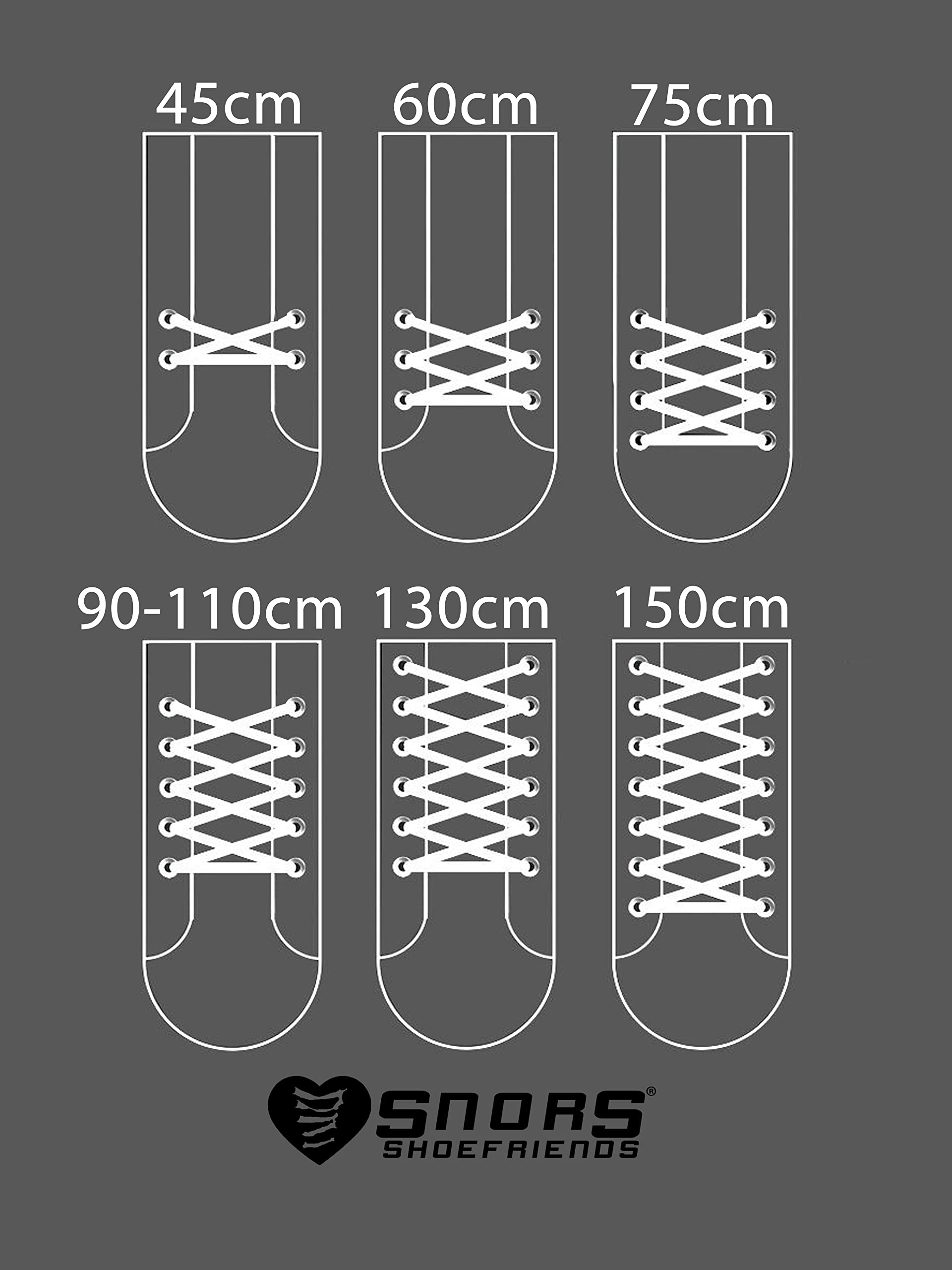 SNORS SCHNÜRSENKEL flach 34 Farben,6+10mm breit, reißfest, waschbar, Made in Germany, universelle Schuhbänder aus Polyester für Sportschuhe Sneaker Turnschuhe und Kinderschuhe - ÖkoTex - 5