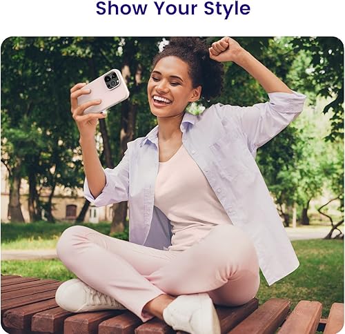 Miniatura 5 de OTOFLY Diseñada para iPhone 14 Pro Max, funda delgada de silicona a prueba de golpes para iPhone 14 Pro Max de 6.7 pulgadas (rosa tiza)