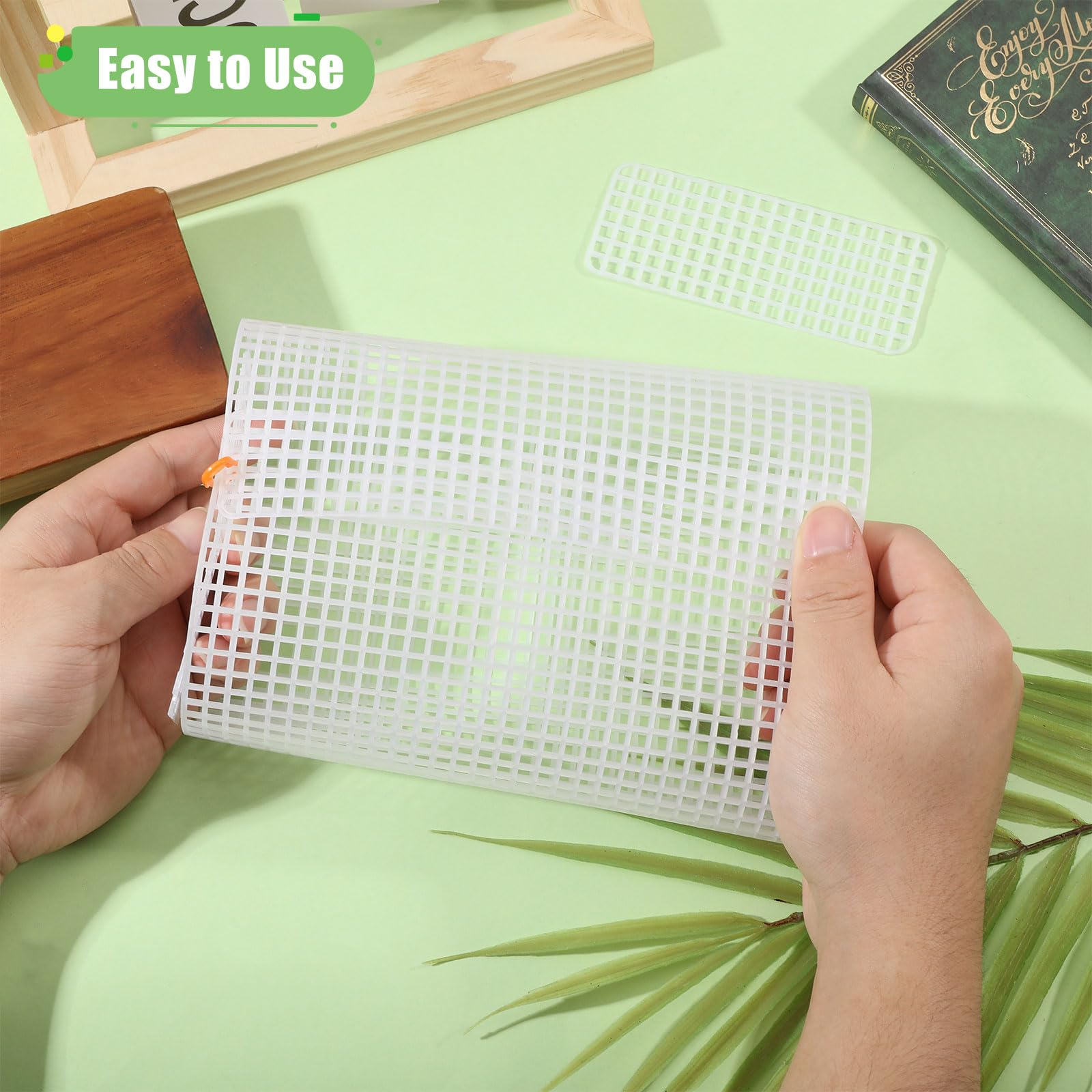 CONCHLERY 15 fogli di tela di plastica a rete in 2 stili, accessori fai da te per borse, artigianato fai da te, ricamo, punto croce, filato acrilico, ricamo, tela di plastica