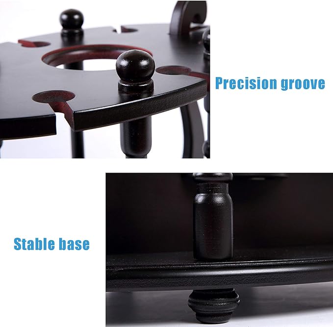 Soporte para Botellas de Vino de Madera Ingenieril, 1 Botella y 6 Copas miniatura 4