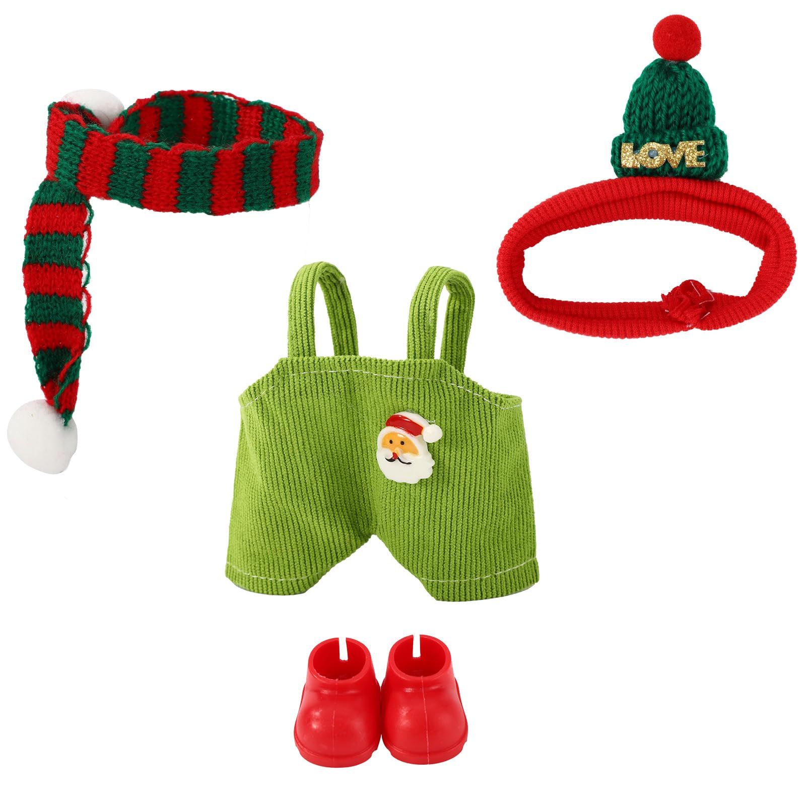 Sinbana 4pcs Christmas Doll Clothes Clothing Set