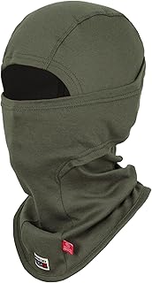 TICOMELA FR Face Mask Balaclava Flame Resistant Hood CAT2 Arc Rated | Welding Safety Cover Hood, One Size Protective Workwear