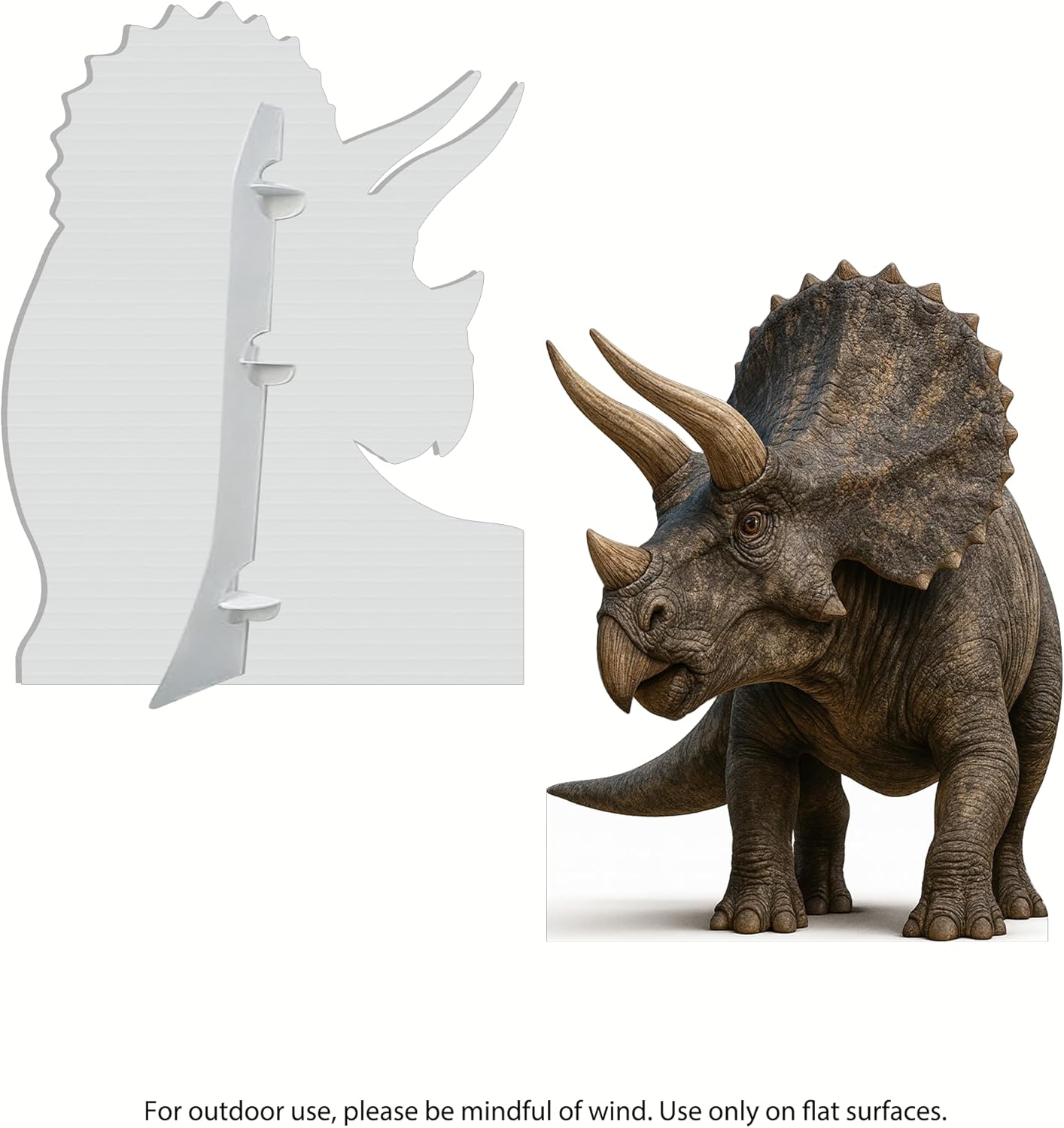 Triceratops Dinosaur Cardboard Cutout – 3FT Realistic Prehistoric Display