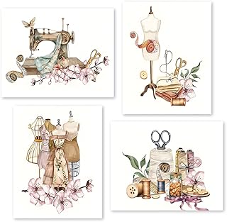 Boho Wall Art Canvas Prints Sewing Room Wall Decor,Anime Art Posters Mod...